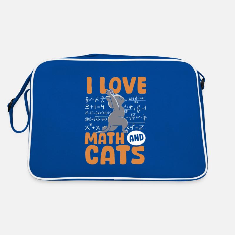 Math Cats Cat Lover Teacher Students Retro Bag