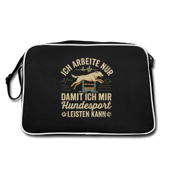 Dog Sport Agility Job Motivation Dog Shirt - Sac Retro - noir/blanc - Dos