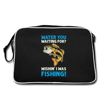 Pêche Pêche Poisson Appât Pêcheur - Sac Retro - noir/blanc - Dos