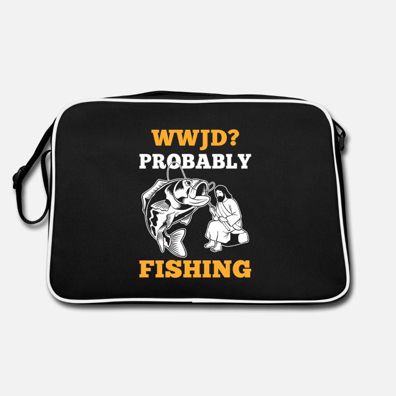 Pêche Poisson Pêche Comme Jésus Pêche Sac Retro