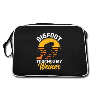 Bigfoot a eu mon Weiner Bigfoot Sasquatch - Sac Retro - noir/blanc - Dos