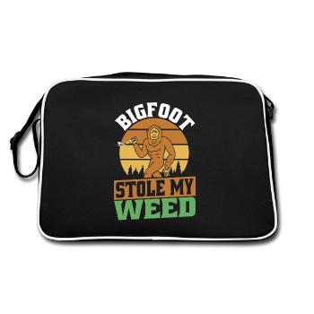 Bigfoot a volé mon herbe Bigfoot Sasquatch - Sac Retro - noir/blanc - Dos