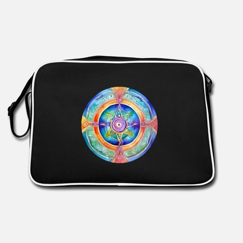 Symbole aux couleurs vives - Sac Retro - noir/blanc