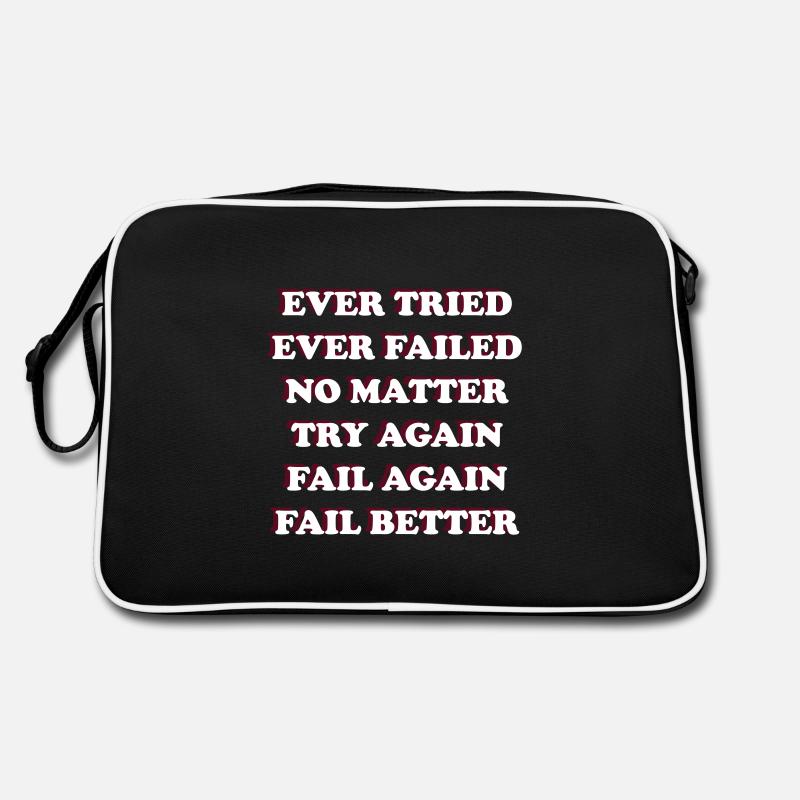 Ever Tried Ever Failed No Matter Try Again Retro Bag