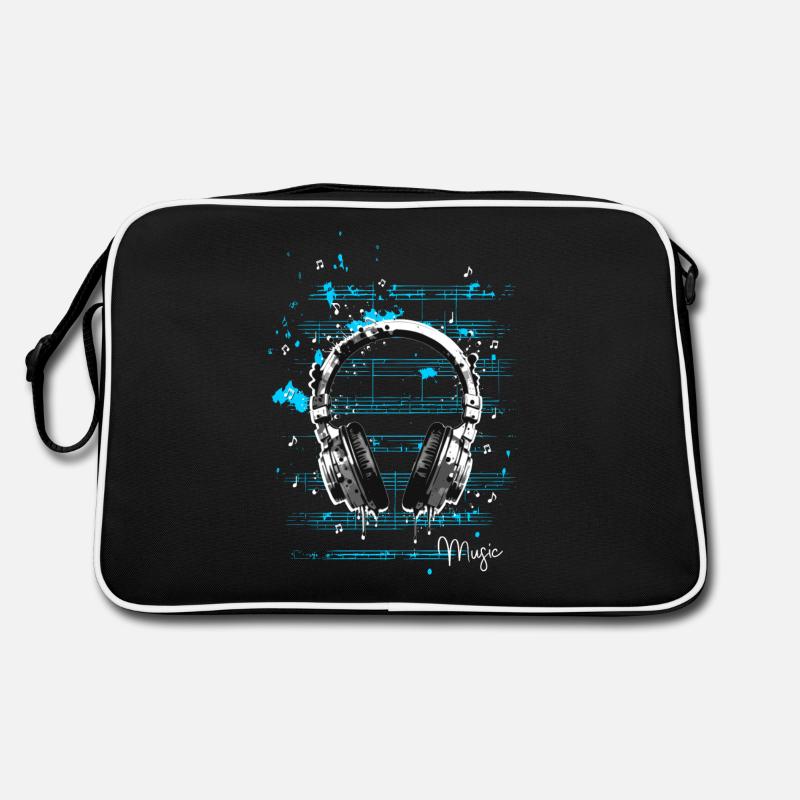 musikalische Kopfhörer Retro Tasche