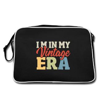 Je suis dans mon époque vintage - Sac Retro - noir/blanc - Dos