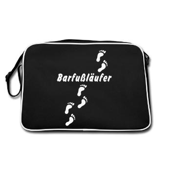Barfußläufer - Retro Tasche - Schwarz/Weiß - Hinten
