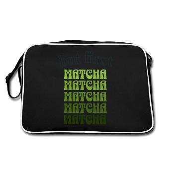 Mais d’abord Matcha – Green Tea Vibes Design - Sac Retro - noir/blanc - Dos