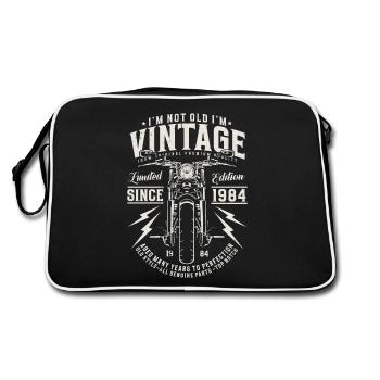 1984 Vintage Born Anniversaire Vintage Moto - Sac Retro - noir/blanc - Dos