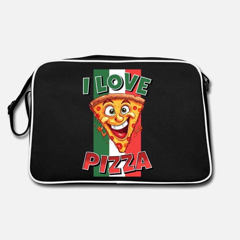 J’aime la pizza tranche de visage rit pizzeria Sac Retro