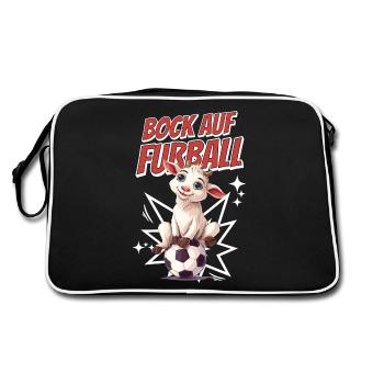 Drôle Humour Jeux de mots Football Football - Sac Retro - noir/blanc - Dos
