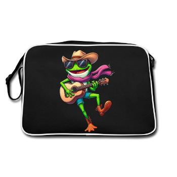 Dancing Frog Fiesta - Retro Bag - black/white - Back