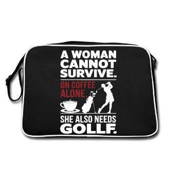 A Woman Cannot Survive On Coffee - Sac Retro - noir/blanc - Dos