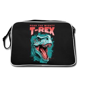 Dinosaur Dino T-Rex Tyrannosaurus Rex Vintage - Retro Bag - black/white - Back