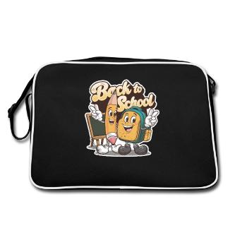 back to school - retour à l'ecole - Sac Retro - noir/blanc - Dos
