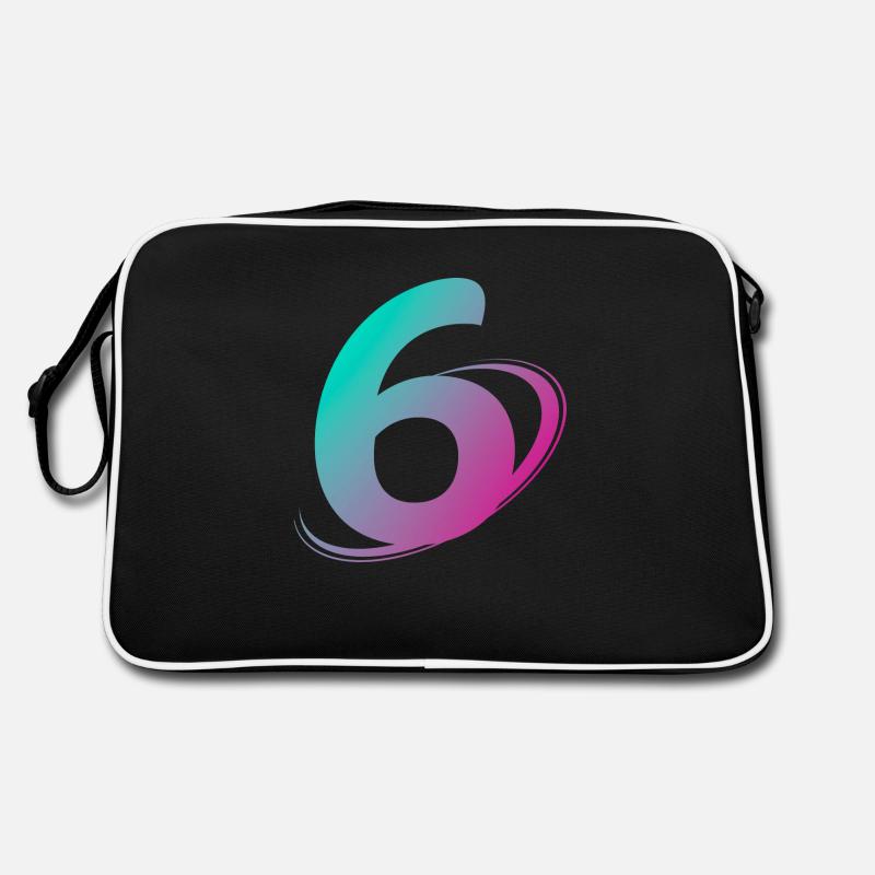 Number 6 multicolor Retro Bag