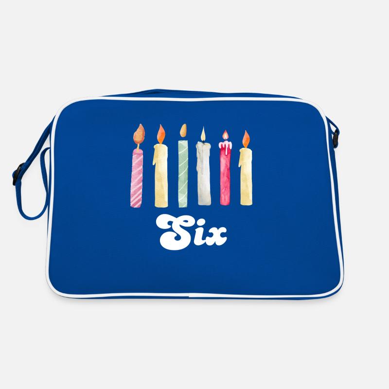 6th Anniversary Candle Retro Bag