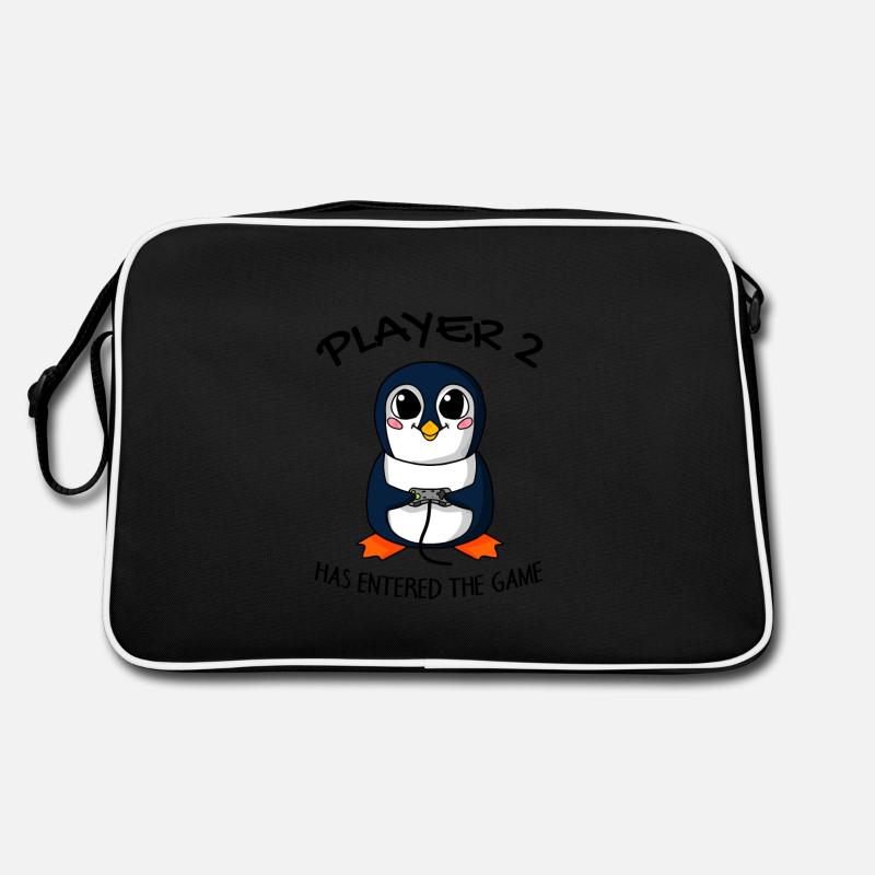 Deuxième bébé joueur 2 bébé pingouin enceinte Sac Retro