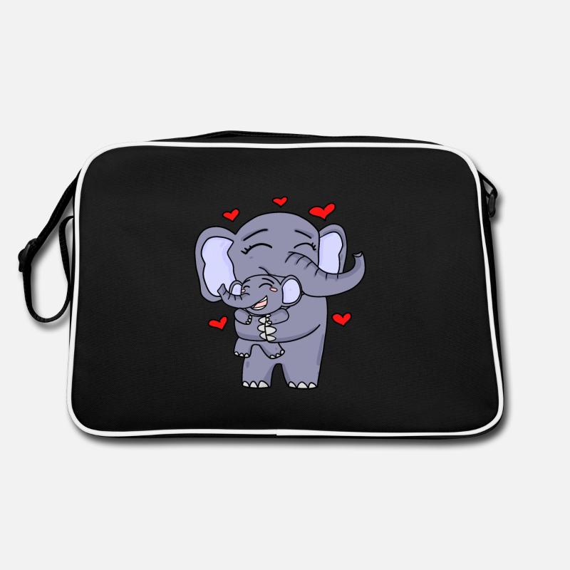 Éléphant mignon Sac Retro
