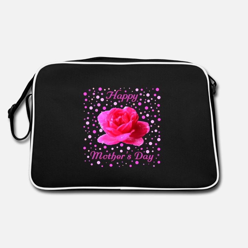 mothers day Muttertag - Retro Tasche - Schwarz/Weiß