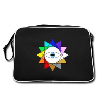 Dodeka Star Third Eye 12 rays - Retro Bag - black/white - Back