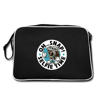 OH... SNAP! SELFIE TIME - Retro Bag - black/white - Back