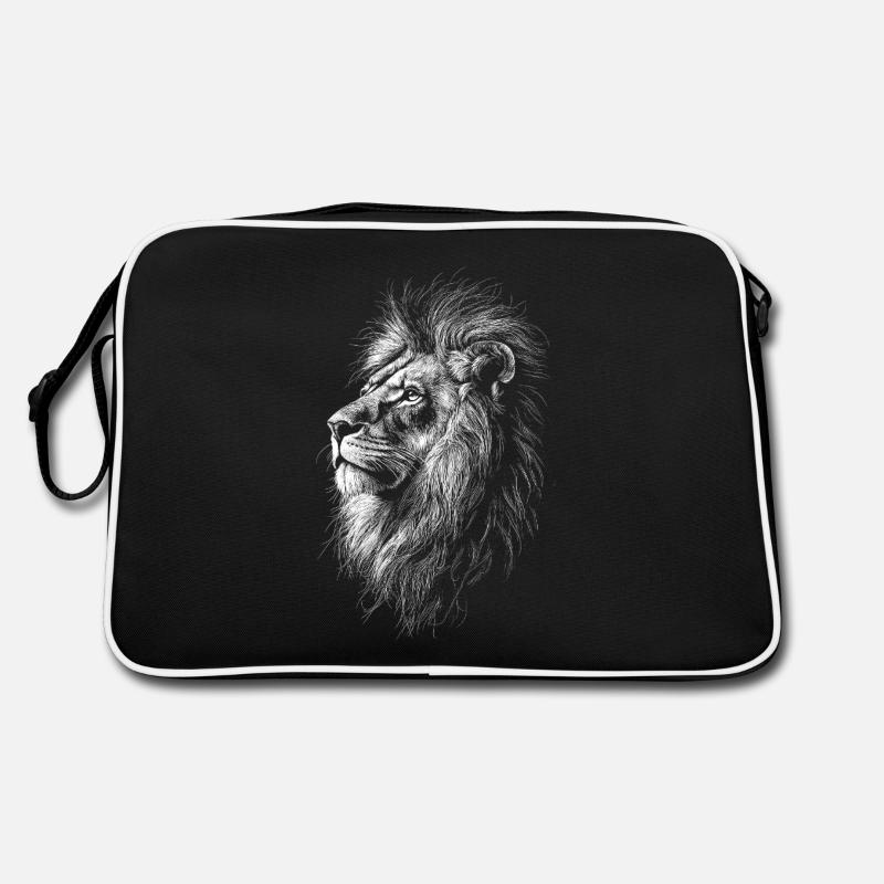 Dessin de silhouette de lion Sac Retro