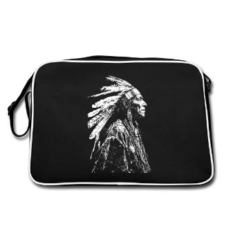Indien Amérindien Autochtone - Sac Retro - noir/blanc - Dos