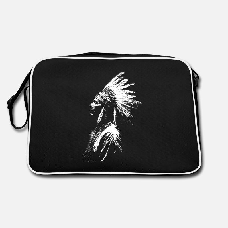 Native American silhouette Retro Bag