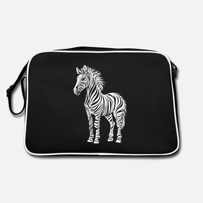 Zebra Drawing Retro Bag