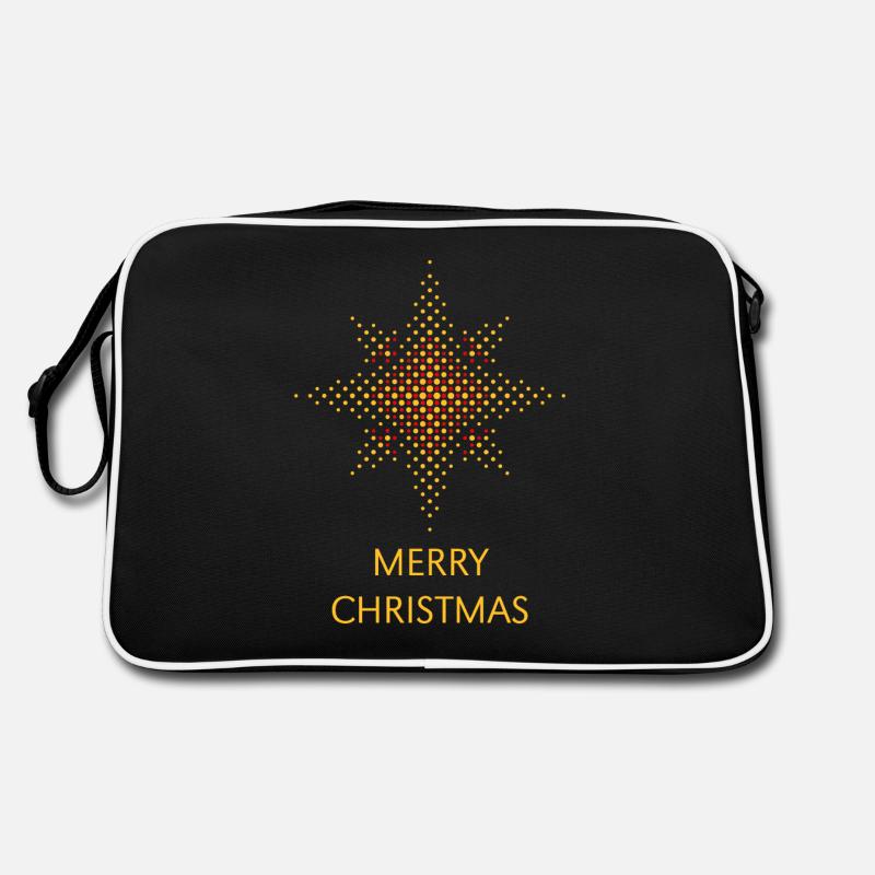 Joyeux Noël (Points de Noël étoiles / Or) Sac Retro
