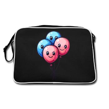 Ballons für Kinder - Retro Tasche - Schwarz/Weiß - Hinten