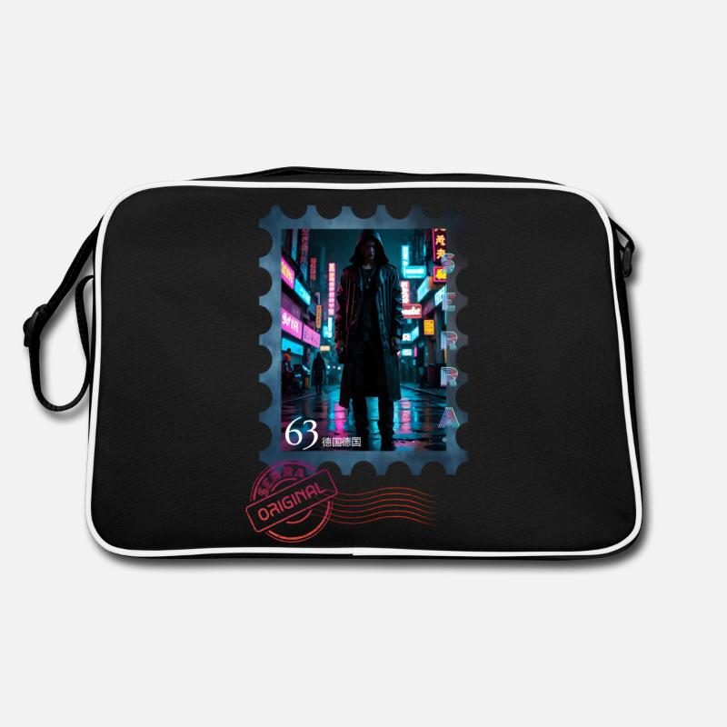 SERRA Future Stamp - Retro Tasche - Schwarz/Weiß