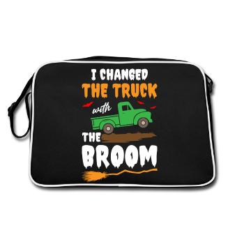 I Changed The Truck with the Broom - Retro Bag - black/white - Back
