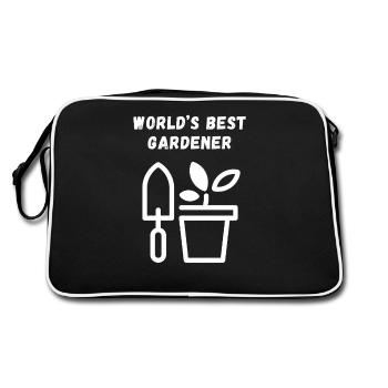 World's Best Gardener - Retro Bag - black/white - Back