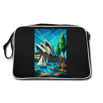 Sydney OPERA HOUSE – Architecture as a Wave - Retro Bag - black/white - Back