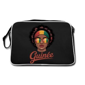 Femme Guinée Fille Guinéenne - Sac Retro - noir/blanc - Dos