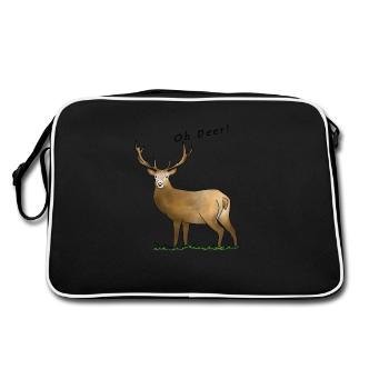 Oh Deer, cerf - Sac Retro - noir/blanc - Dos