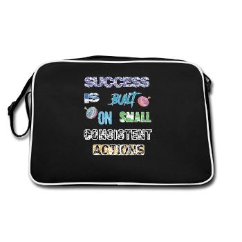 T-shirt Success is built on small consistent - Sac Retro - noir/blanc - Dos