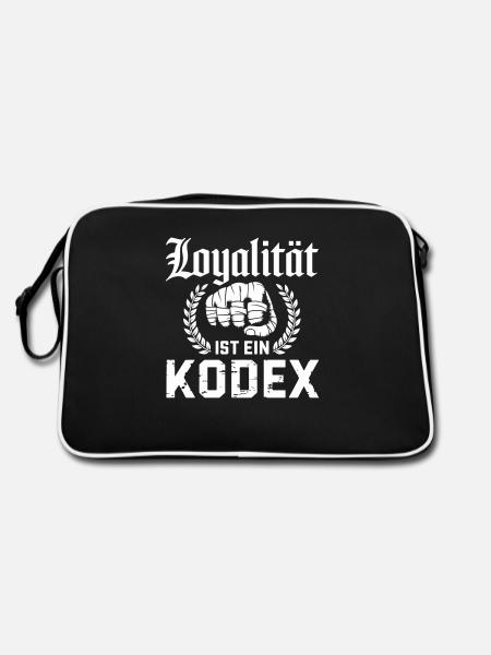 Loyalität ist ein Kodex - Retro Bag - black/white - Back