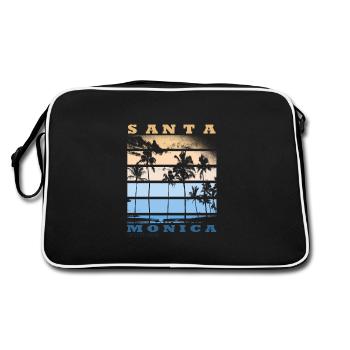Santa Monica - Retro Tasche - Schwarz/Weiß - Hinten