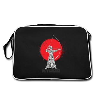 Tir à l'arc japonais Kyudo - Sac Retro - noir/blanc - Dos