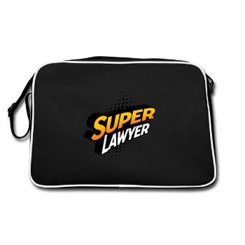 Super Lawyer T-Shirt: Show Your Superpowers - Retro Bag - black/white - Back