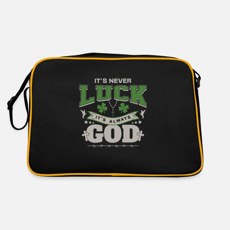 It's Never Luck It's Always God Funny Christian Retro Bag
