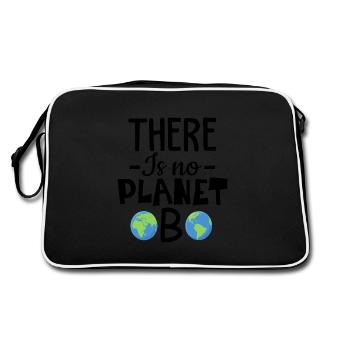 There is No Planet B Fridays for Future Design - Retro Tasche - Schwarz/Weiß - Hinten