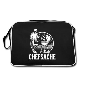 Grillen - Retro Tasche - Schwarz/Weiß - Hinten