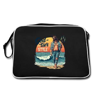 Style de niveau divin - Hipster Poséidon - Sac Retro - noir/blanc - Dos
