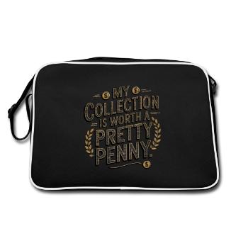 Coin Collecting – My Collection Is Valuable - Retro Bag - black/white - Back