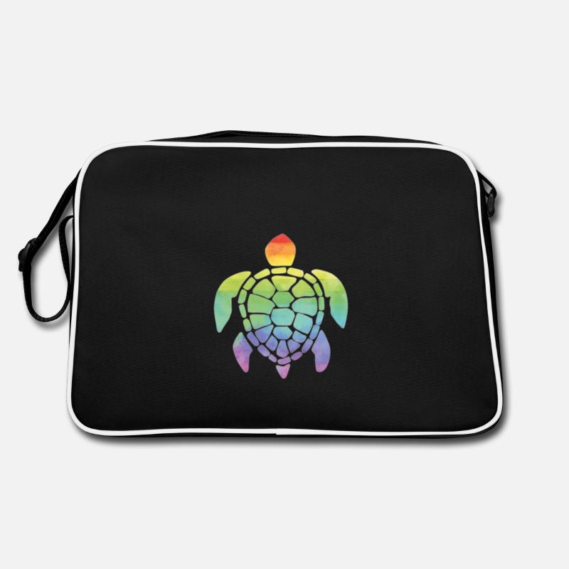 Rainbow turtle Retro Bag