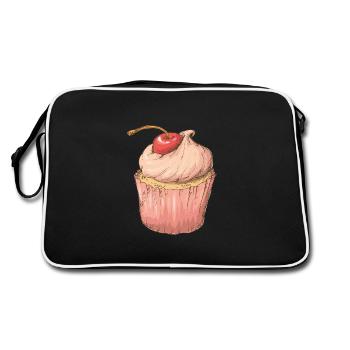Cupcake - Retro Bag - black/white - Back